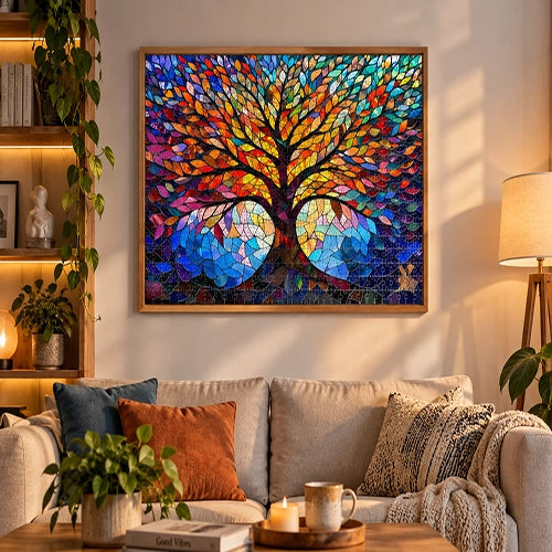 PUZZLE EN MOSAÏQUE COLORÉE 1000 PCS