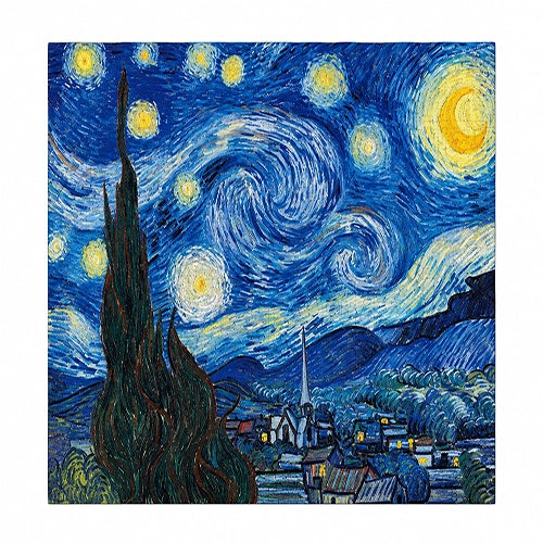 PUZZLE  1000 PCS NUIT ÉTOILÉE DE VINCENT VAN GOGH 70 x 50